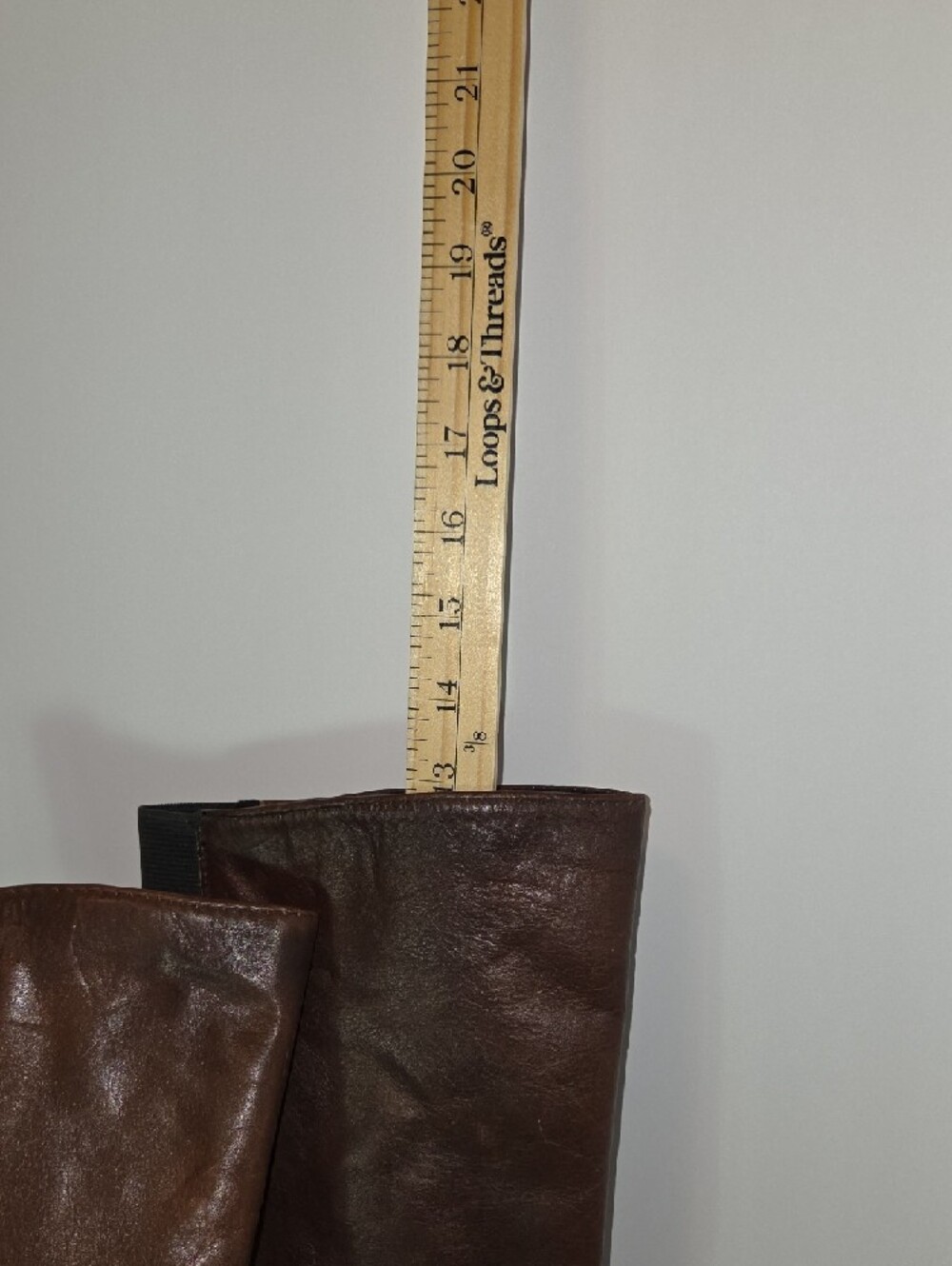 Jessica Knee-High Leather Boots Brown Riding Style Low Heel Women's Size 6 - Picture 9 of 11